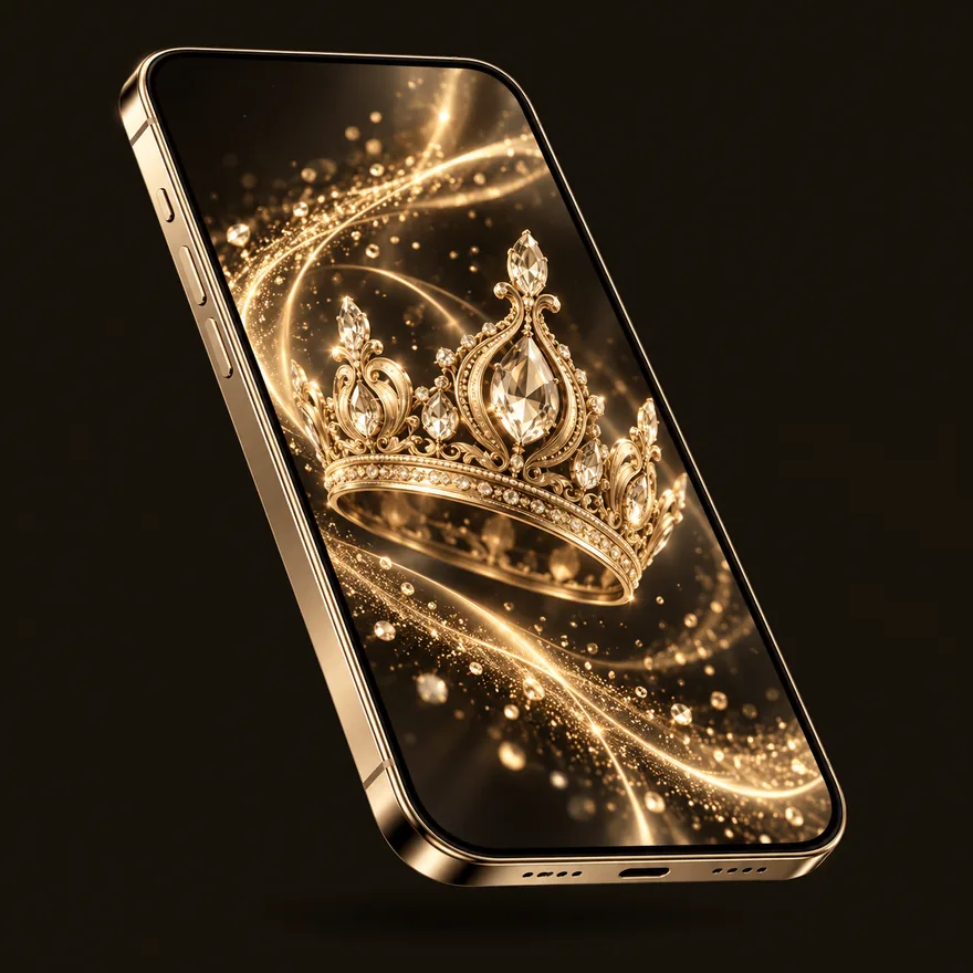 Smartphone with crown — Royal Reels