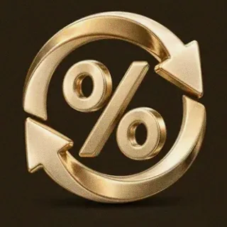 Percent cycle icon — Royal Reels