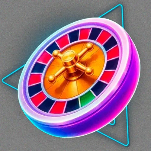 Neon roulette wheel
