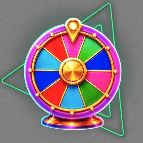 Colourful prize wheel