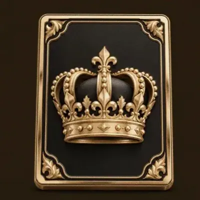 Crown emblem card — Royal Reels